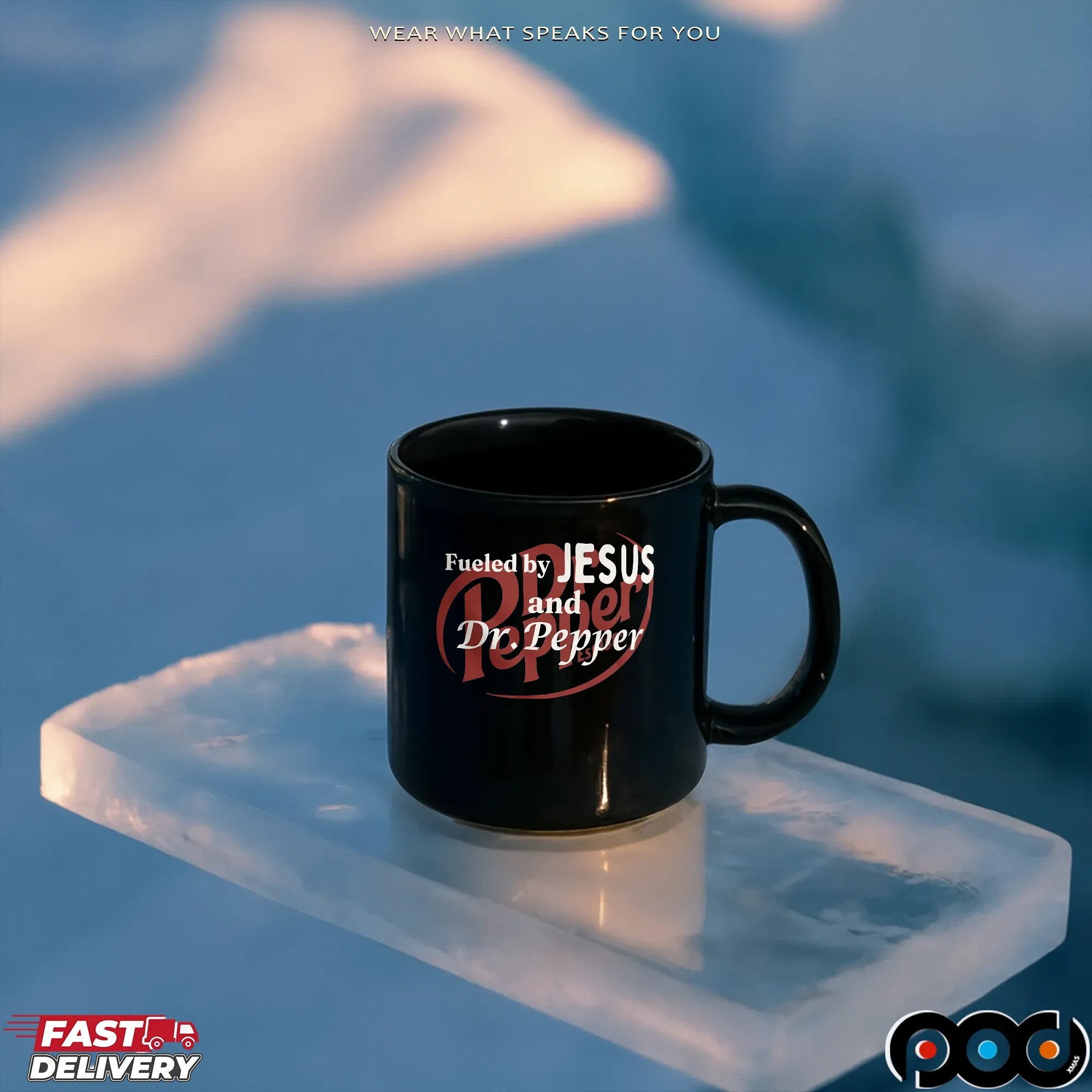 Fueled by Jesus and Dr Pepper Soda Christian T Shirt