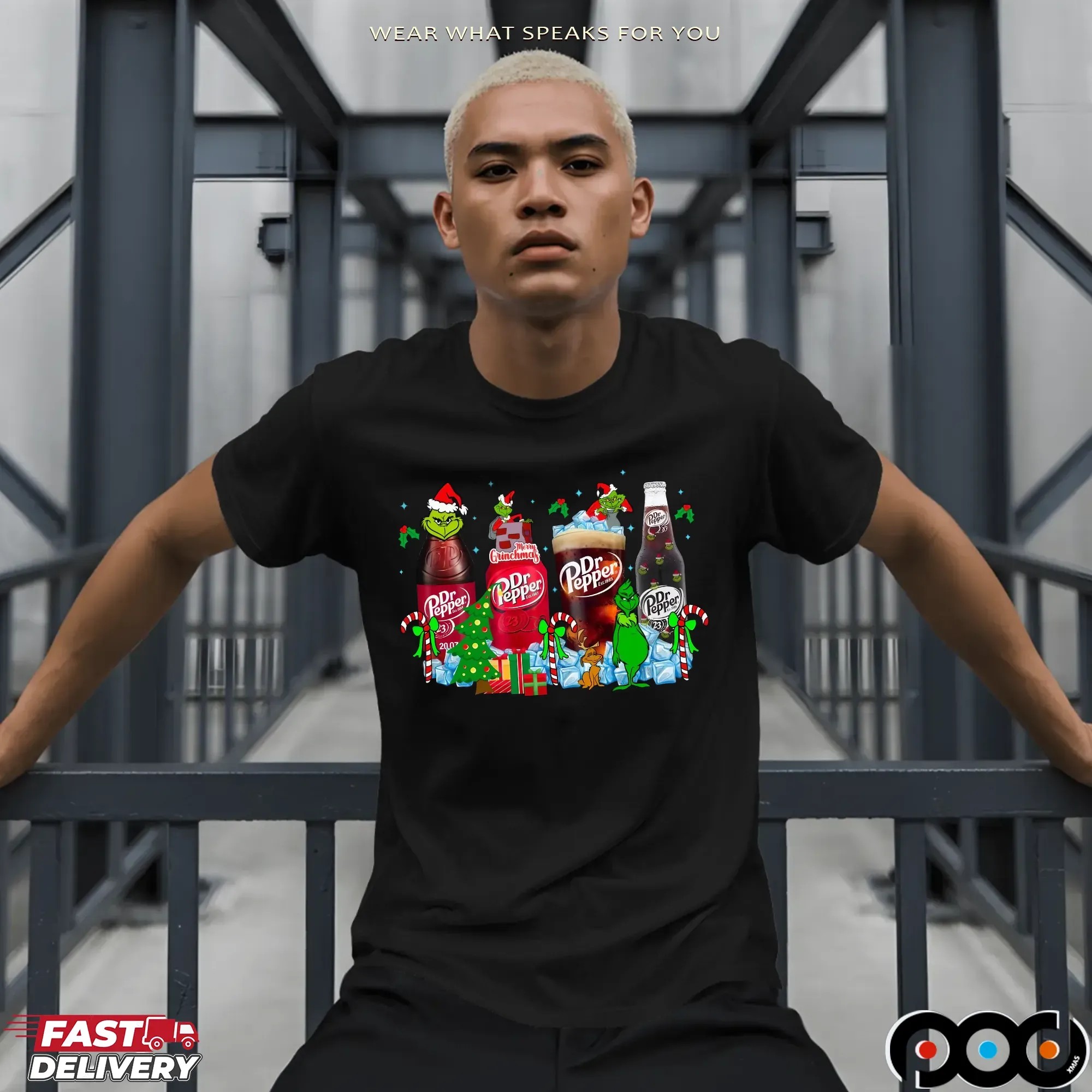 Grinch Dr Pepper Soda Lover Merry Christmas T Shirt
