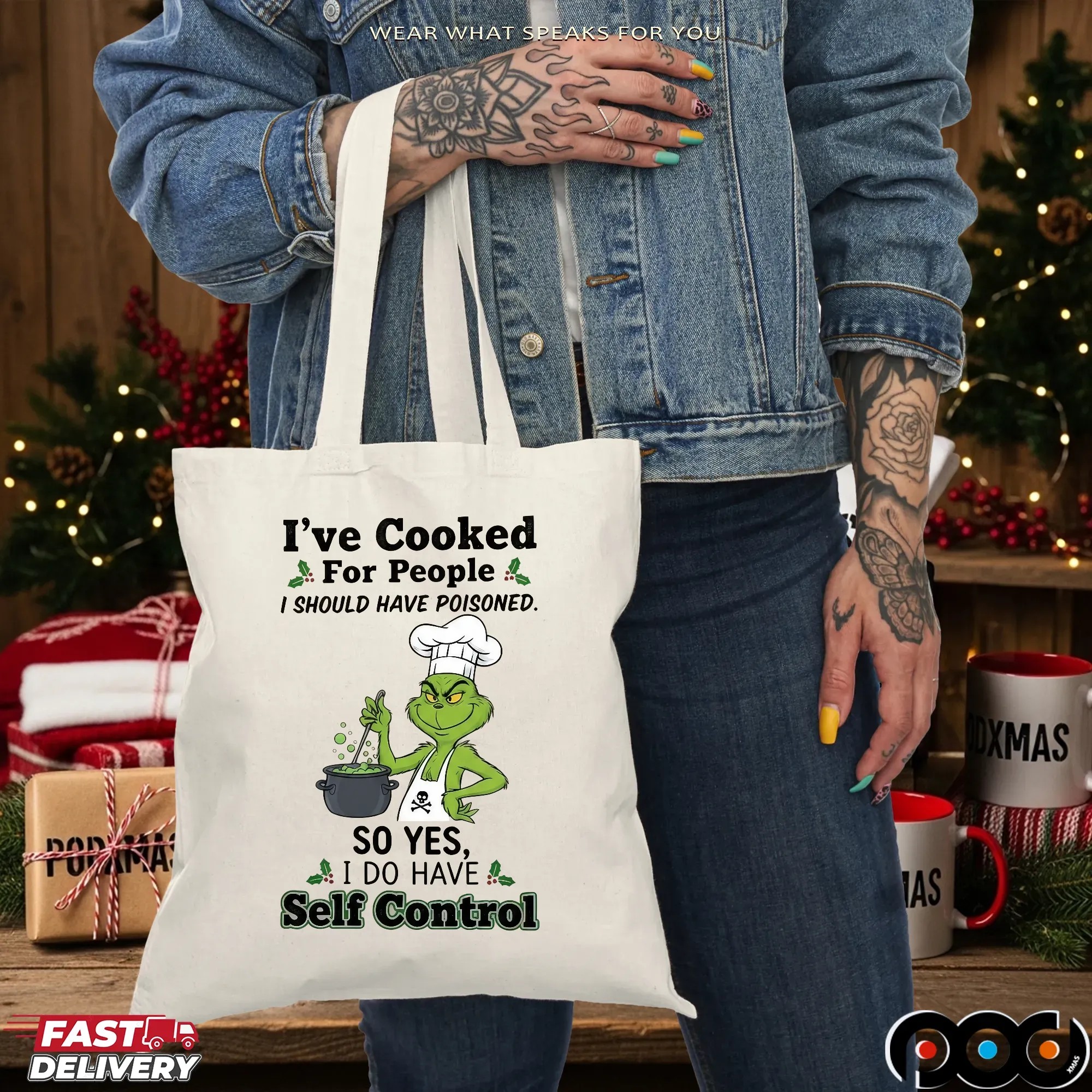 Grinch I've Cooked For People I Should Have Poisoned So Yes I Have Self Control Christmas T Shirt