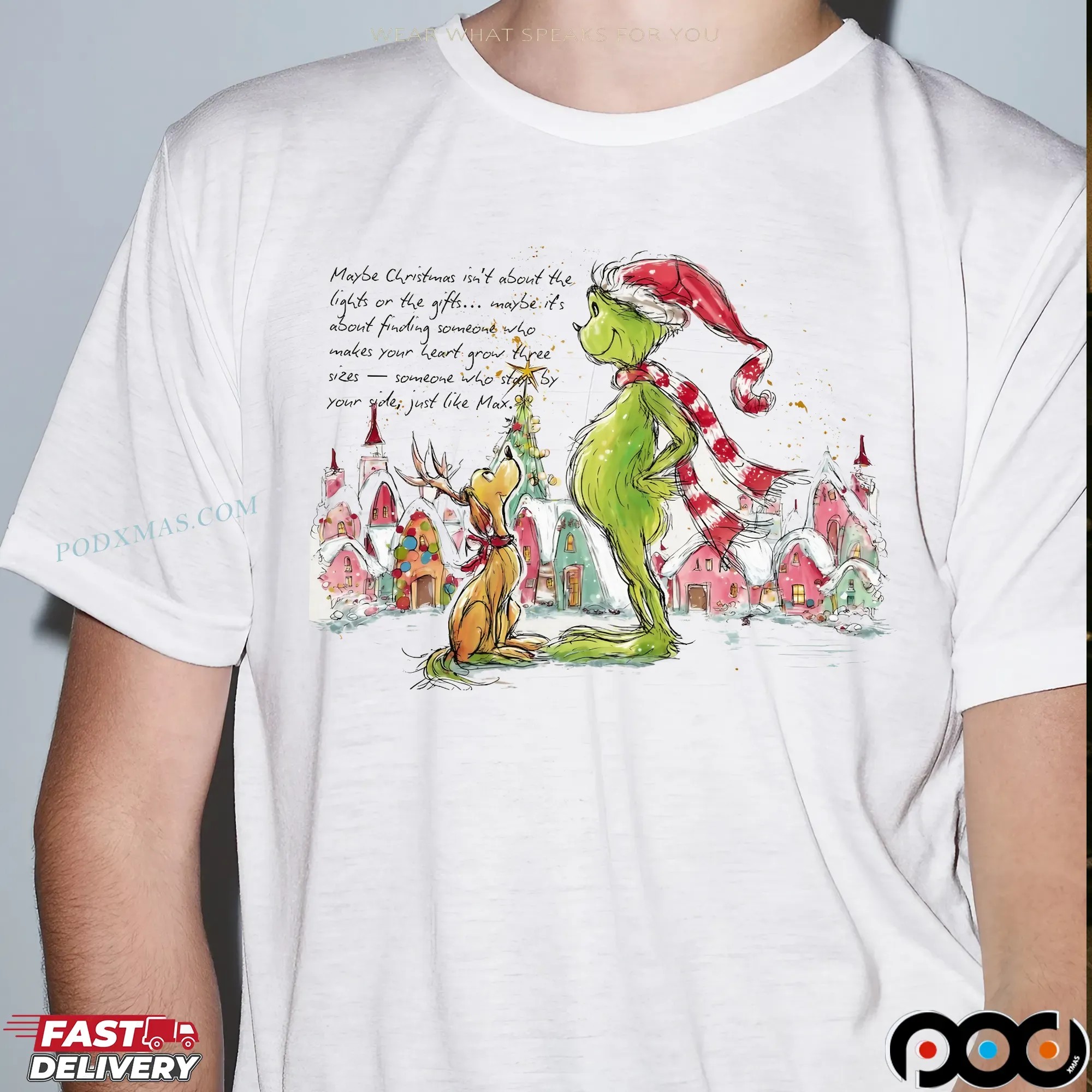 Grinch and Max Whoville Town Heartwarming Christmas T Shirt