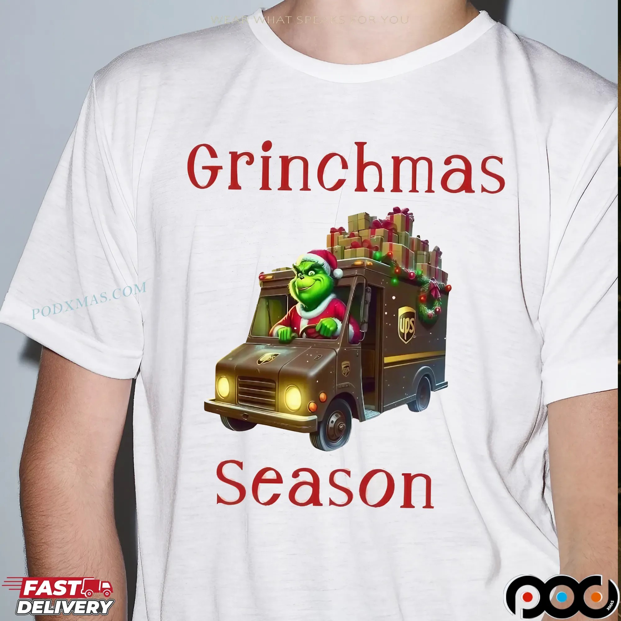 Grinchmas Season UPS Delivery Driver Christmas T Shirt