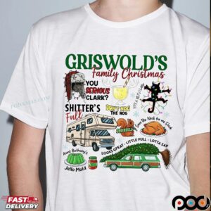 Griswold’s Family Christmas Vacation Featuring Cousin Eddie, Clark Griswold, RV, Tree, and More T Shirt