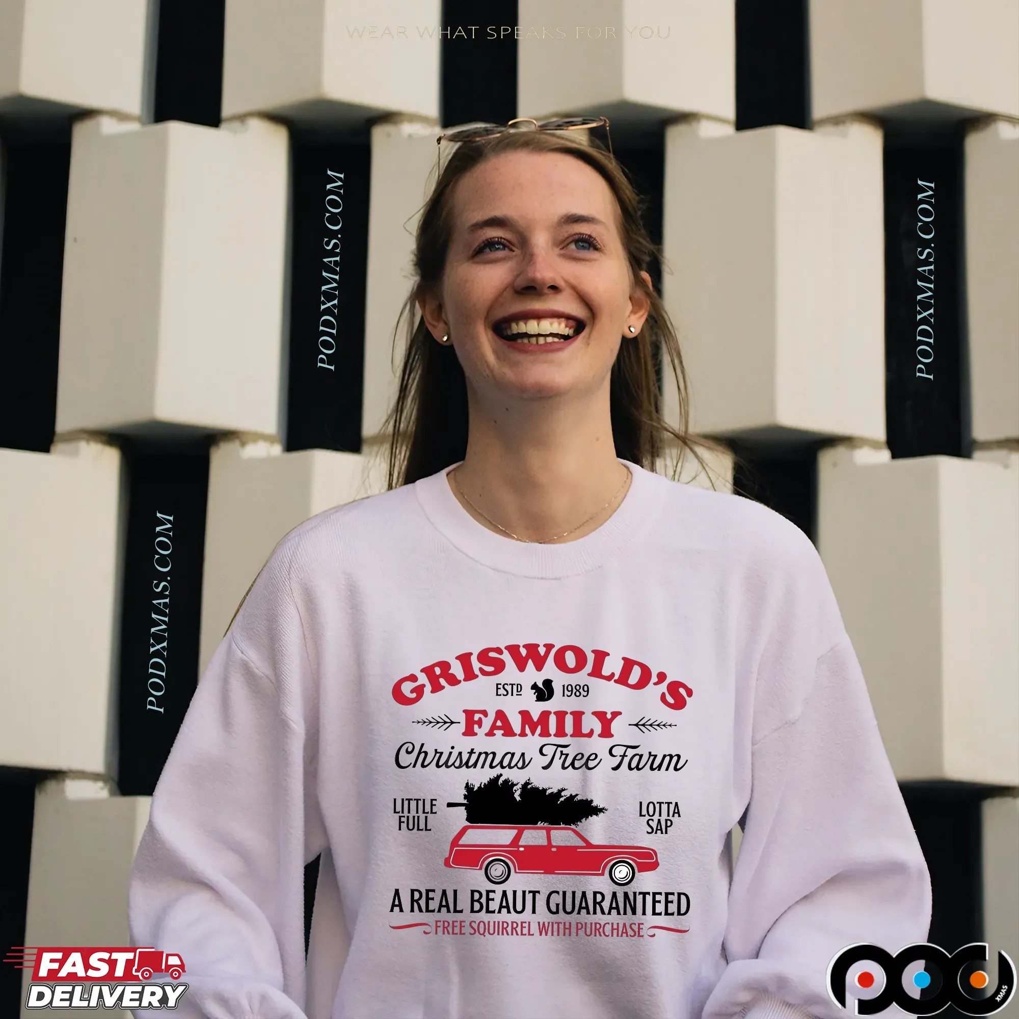 Griswold's Family Estd 1989 Christmas Tree Farm A Real Beaut Guaranteed Free Squirrel With Purchase National Lampoon's T Shirt