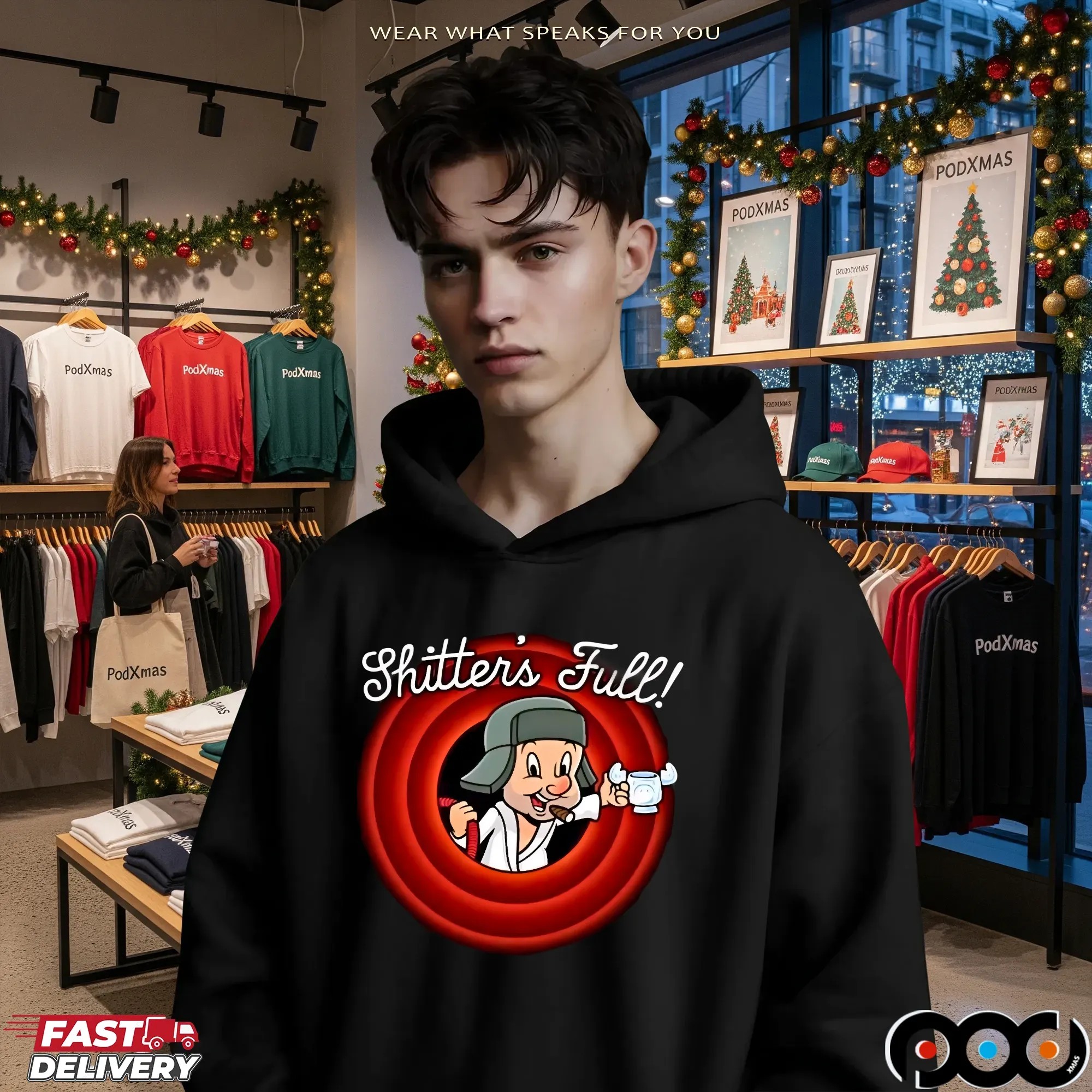 Griswold's Family Shitter's Full Cousin Eddie National Lampoon's Vacaction Cartoon Style T Shirt
