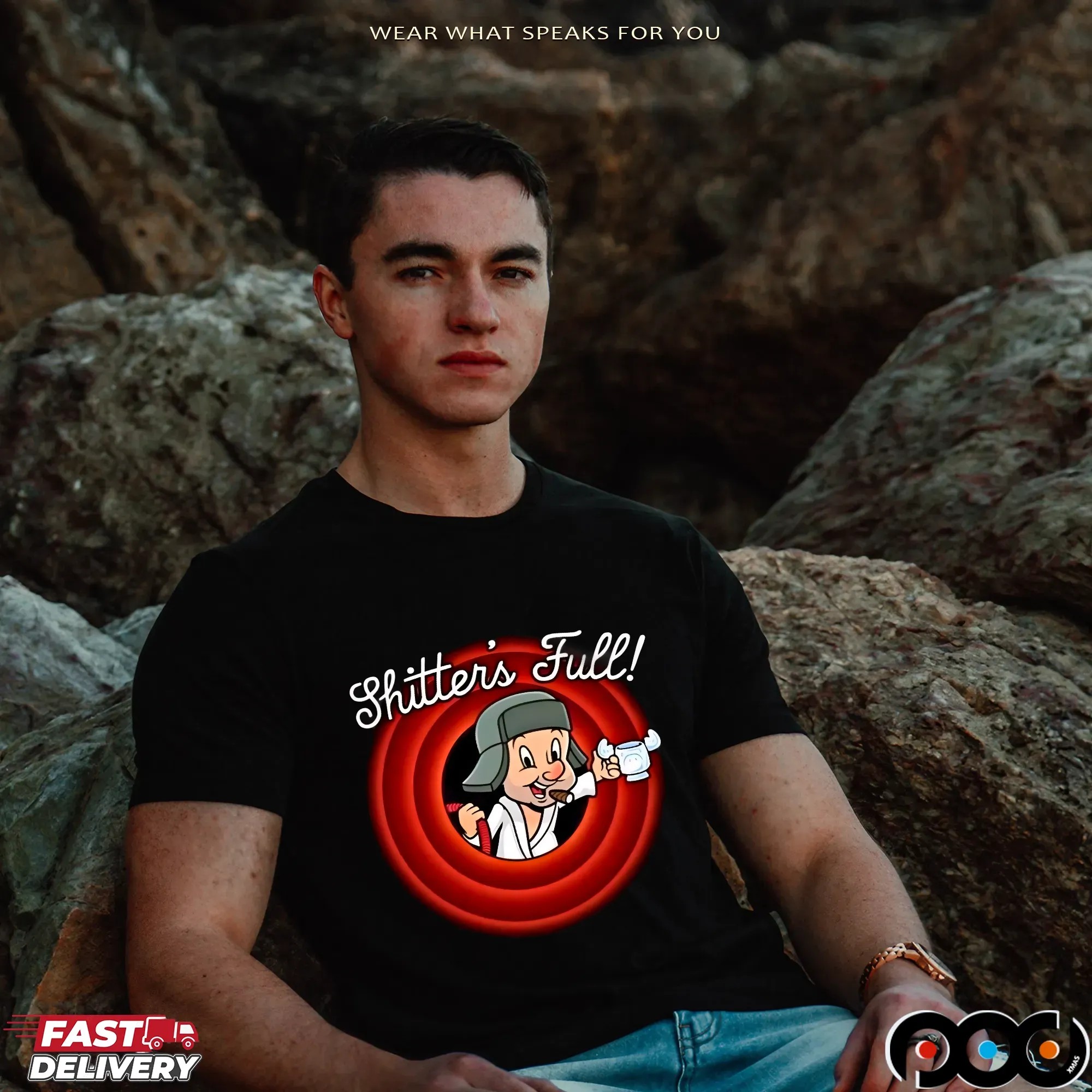 Griswold's Family Shitter's Full Cousin Eddie National Lampoon's Vacaction Cartoon Style T Shirt