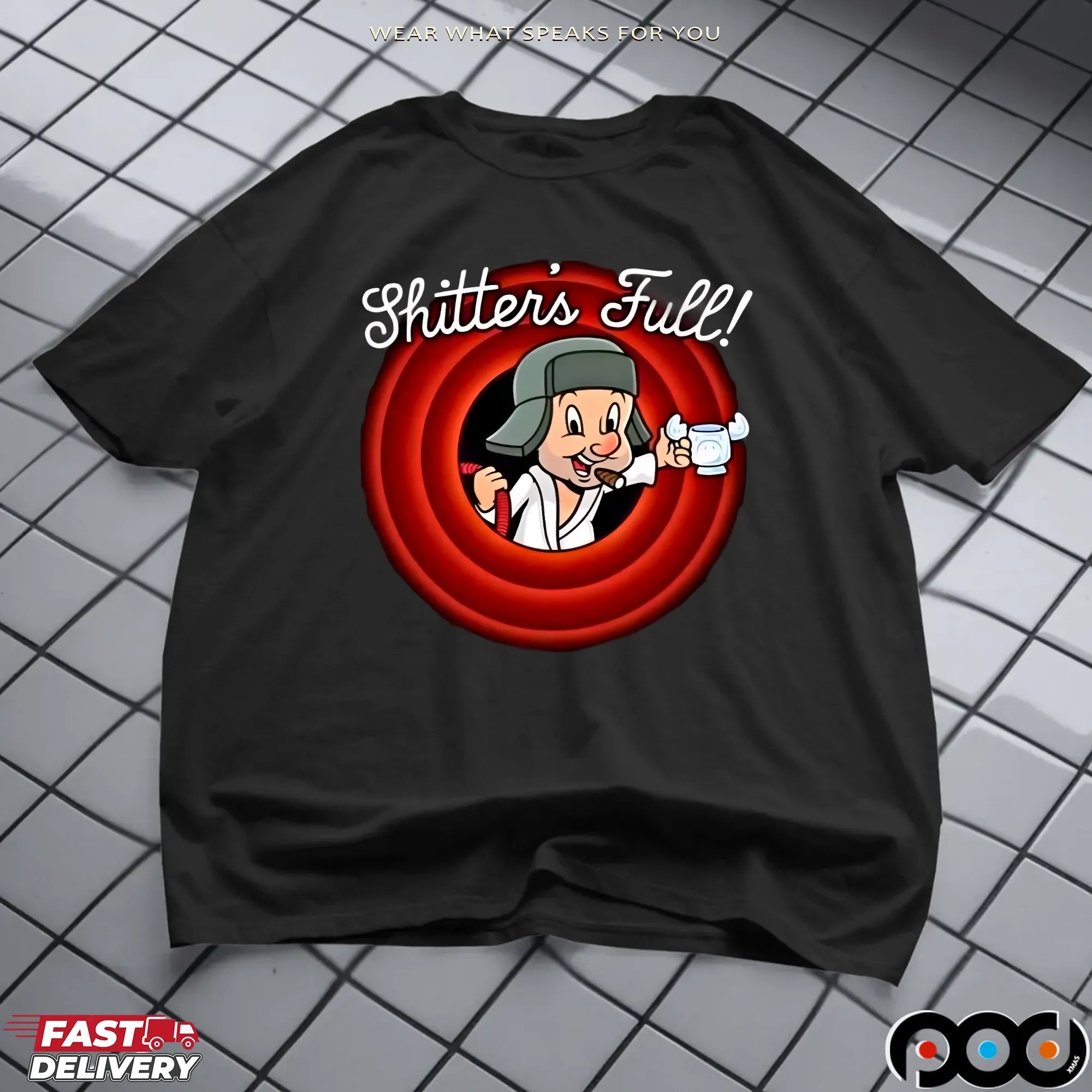 Griswold's Family Shitter's Full Cousin Eddie National Lampoon's Vacaction Cartoon Style T Shirt