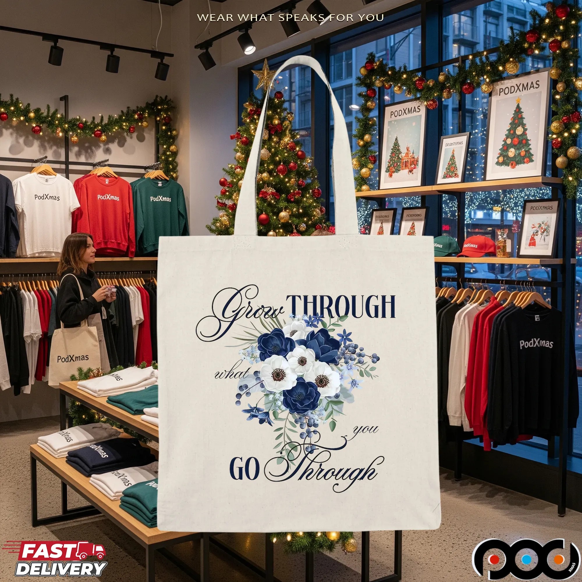 Grow Through What You Go Through November Floral T Shirt