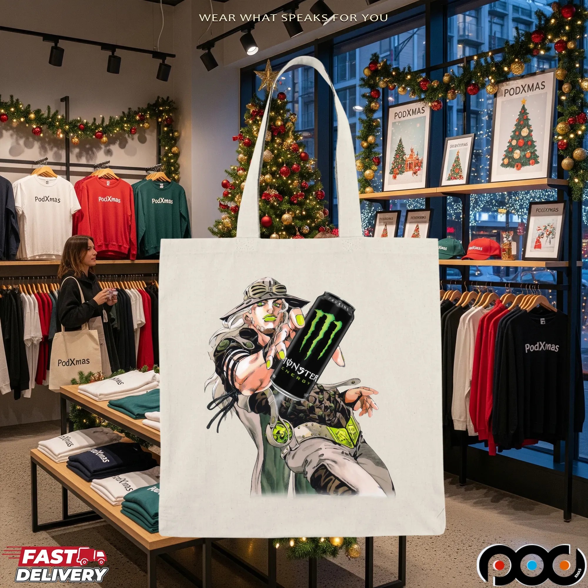 Gyro Zeppeli JoJo's Bizarre Adventure Monster Energy T Shirt