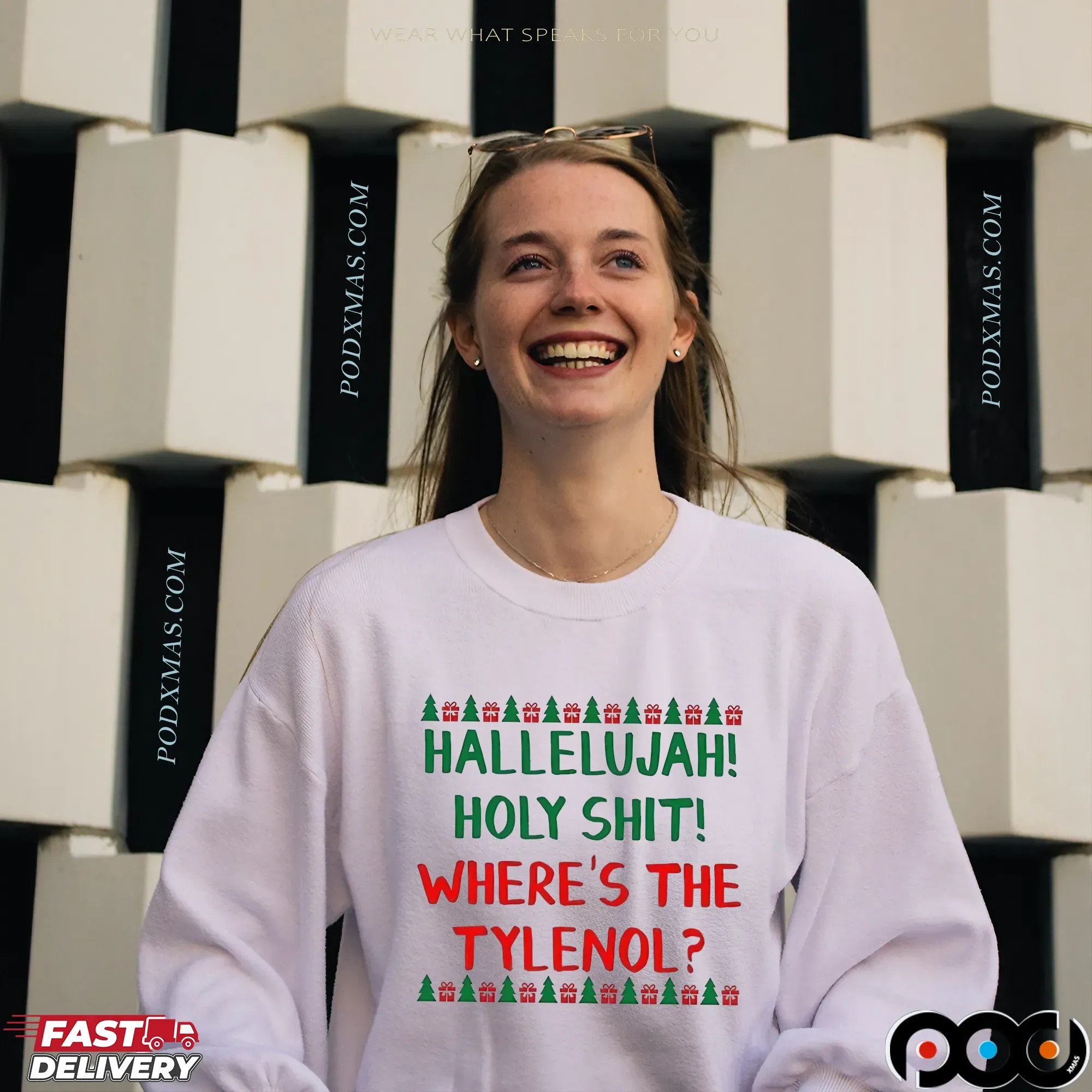 Hallelujah Holy Shit Where's The Tylenol Christmas Griswold's Family National Lampoon's Vacation T Shirt