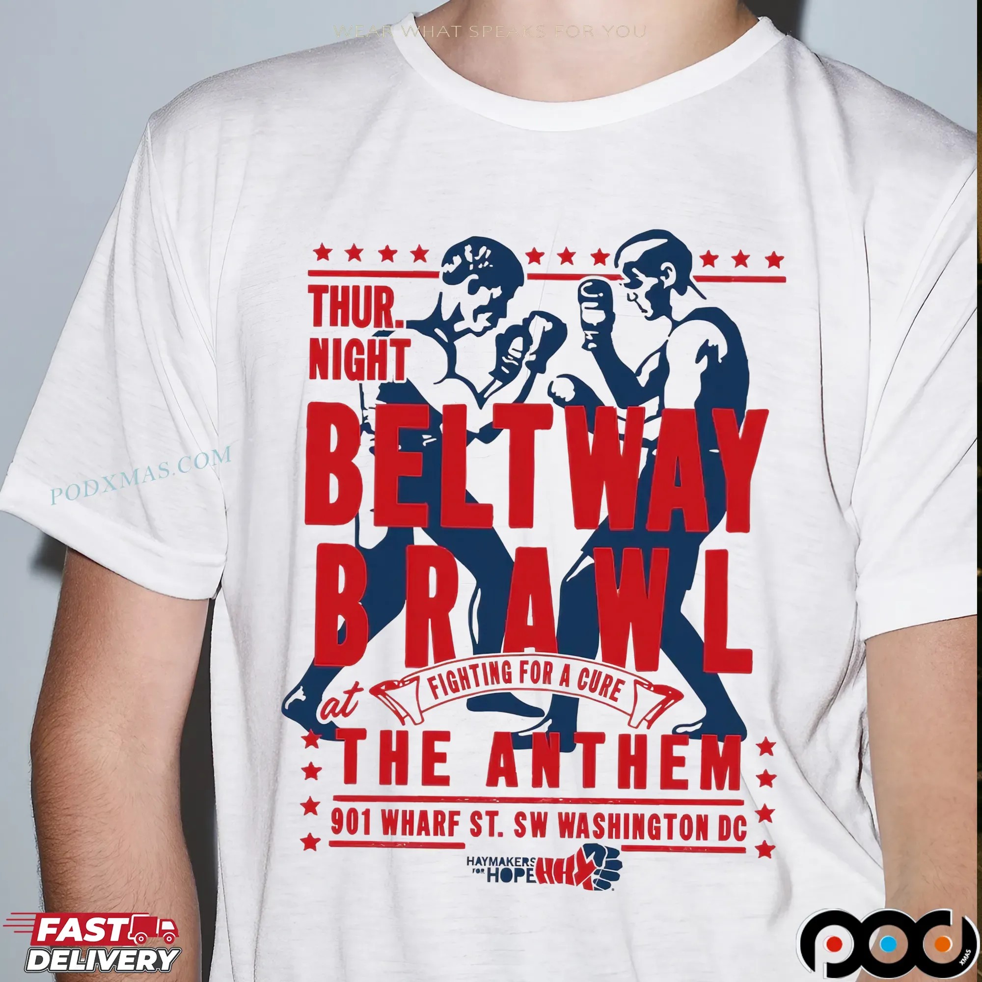 Haymakers For Hope Beltway Brawl Fighting For A Cure Graphic T Shirt