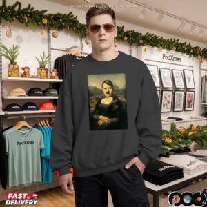 Hitler Mona Lisa Parody T Shirt