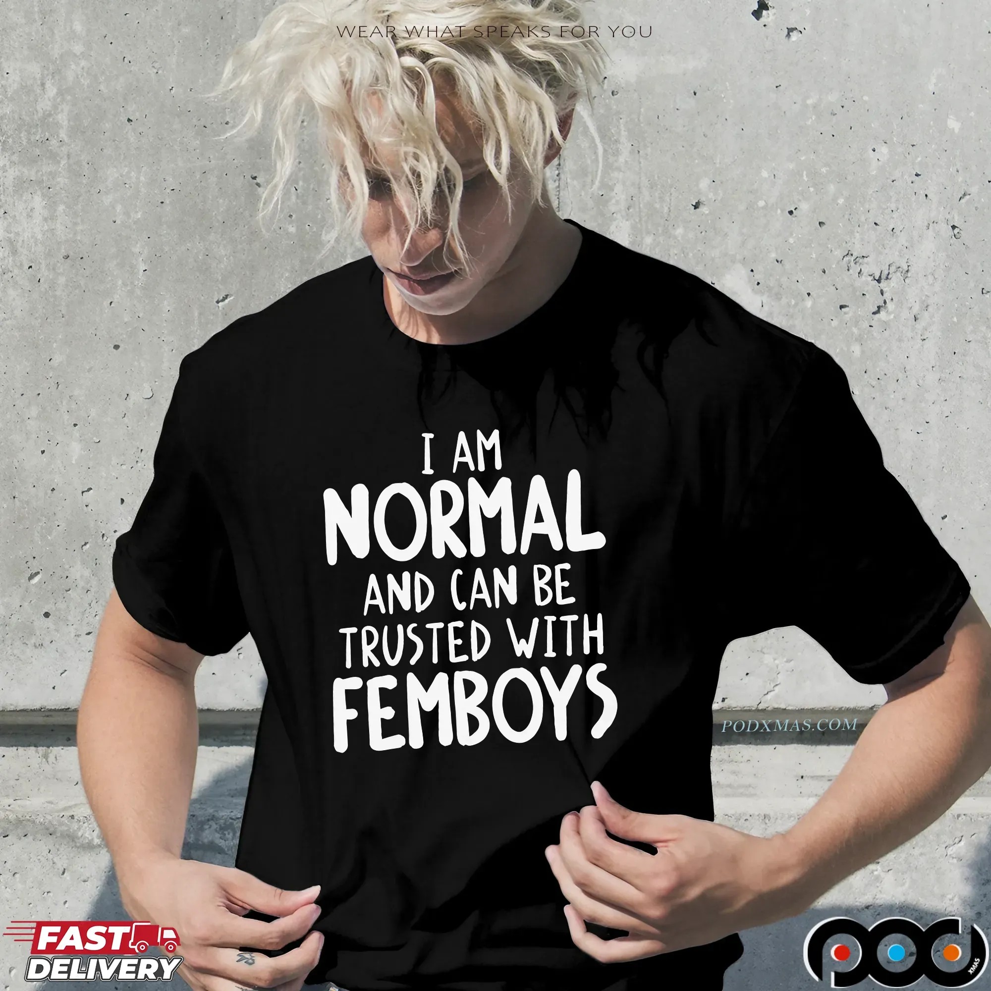I Am Normal And Can Be Trusted With Femboys Statement T Shirt