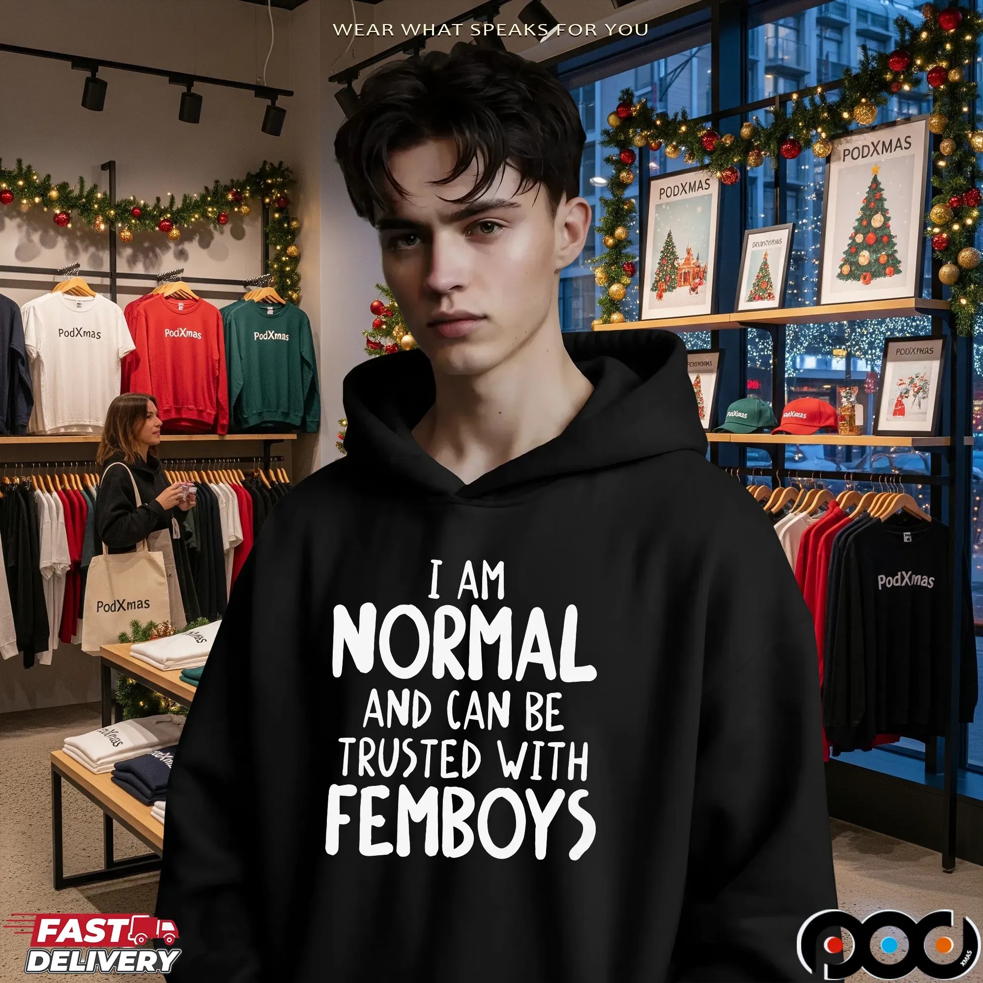 I Am Normal And Can Be Trusted With Femboys Statement T Shirt