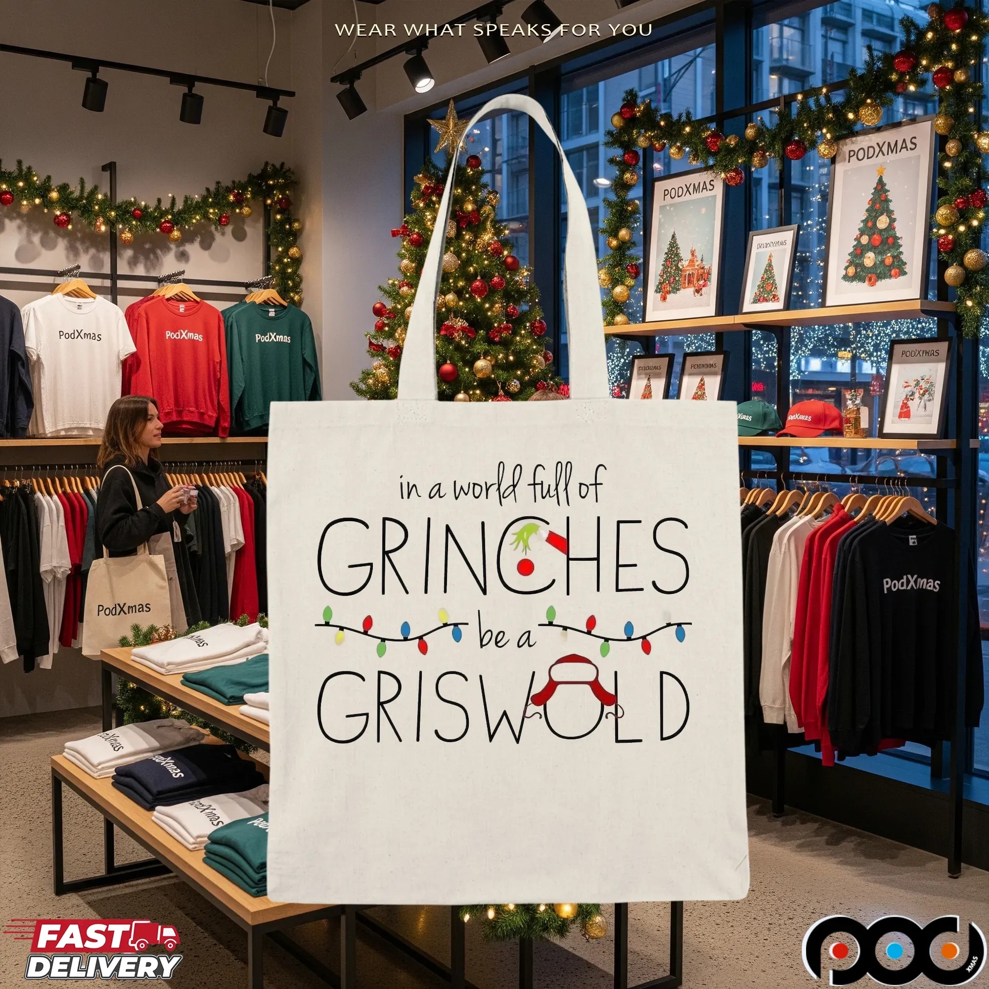 In A World Full Of Grinches Be A Griswold Christmas Lights National Lampoon's Vacation T Shirt