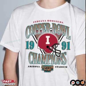 Indiana Hoosiers 1991 Copper Bowl Champions Arizona Stadium T Shirt