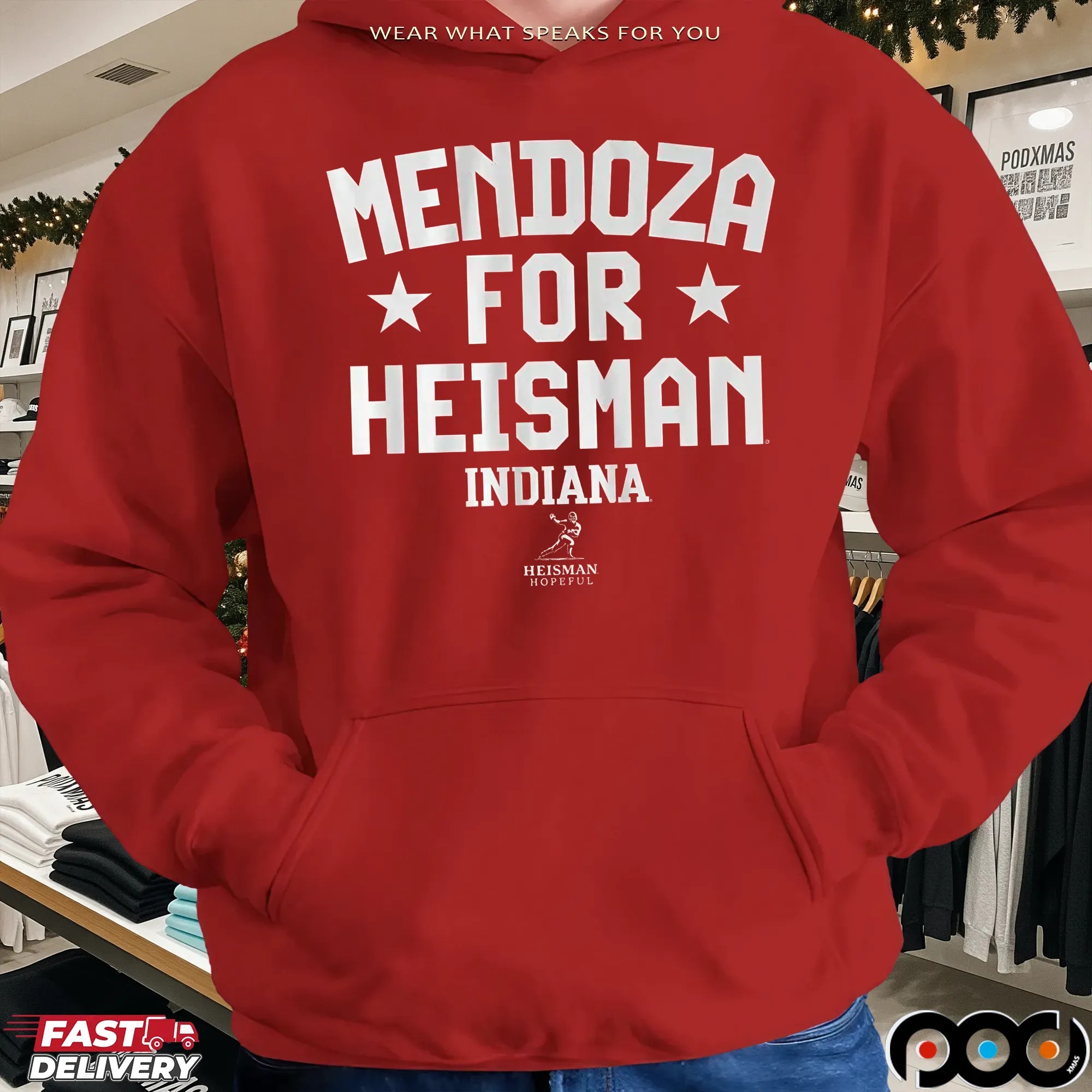 Indiana Hoosiers Football Student Athlete Mendoza for Heisman Graphic T Shirt