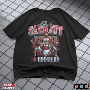 Indiana Hoosiers No 13 Elijah Sarratt Retro Bootleg Graphic T Shirt