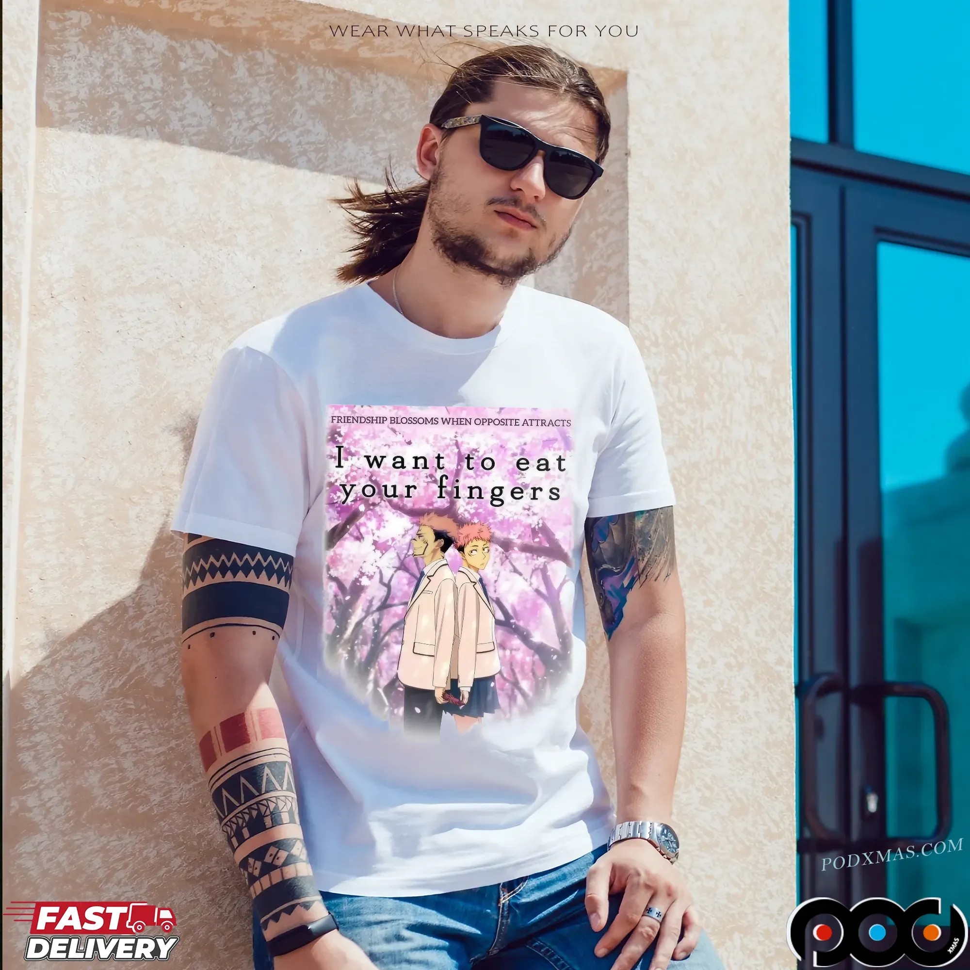 Itadori Yuji Jujutsu Kaisen I Want To Eat Your Fingers T Shirt