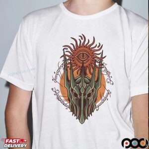 J R R Tolkien's The Lord of the Rings Helmet of Sauron T Shirt