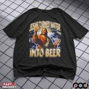 Jesus Turned Water Into Beer Vintage Bootleg T Shirt