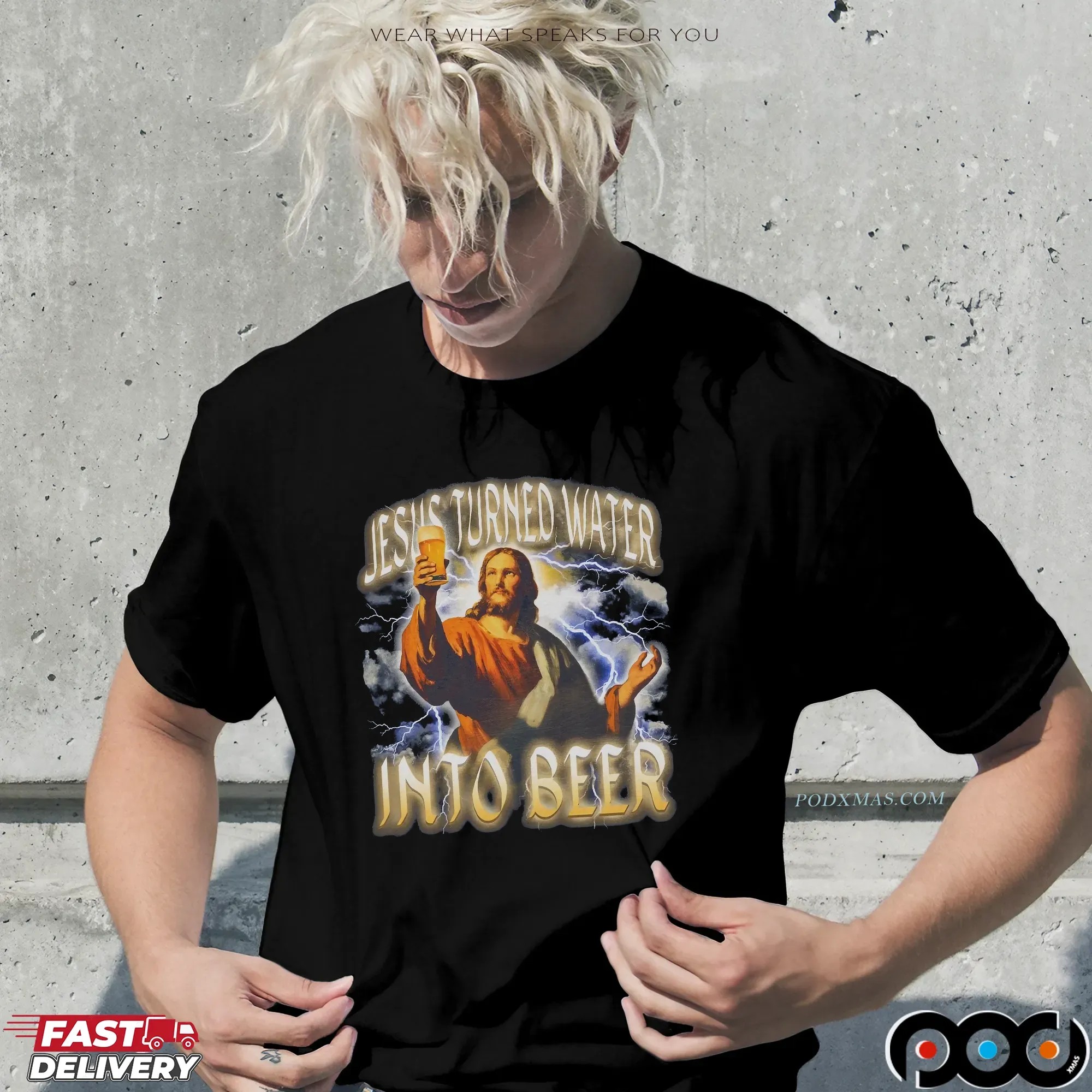 Jesus Turned Water Into Beer Vintage Bootleg T Shirt