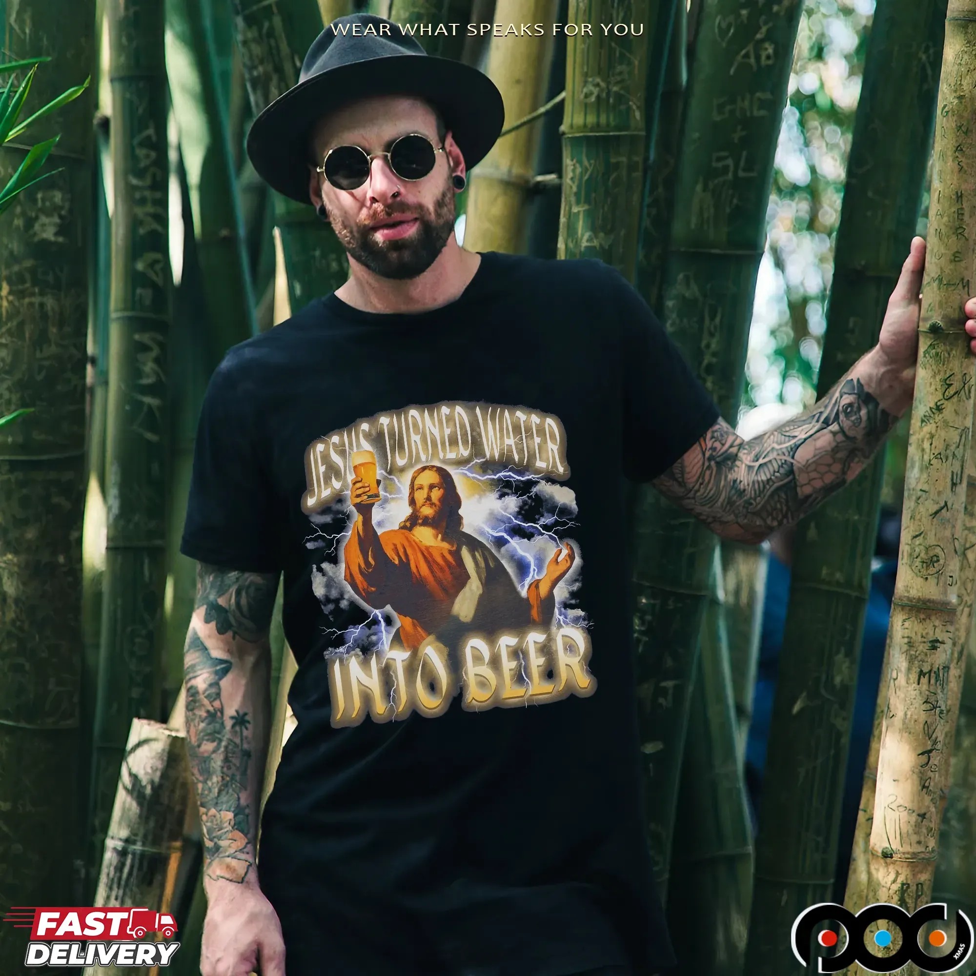 Jesus Turned Water Into Beer Vintage Bootleg T Shirt