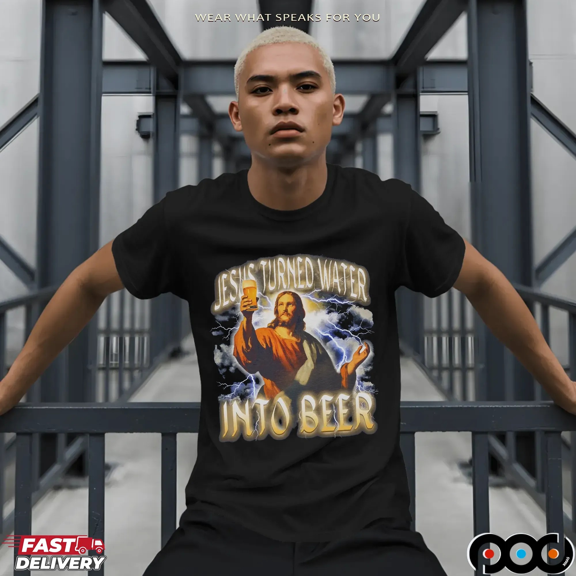 Jesus Turned Water Into Beer Vintage Bootleg T Shirt
