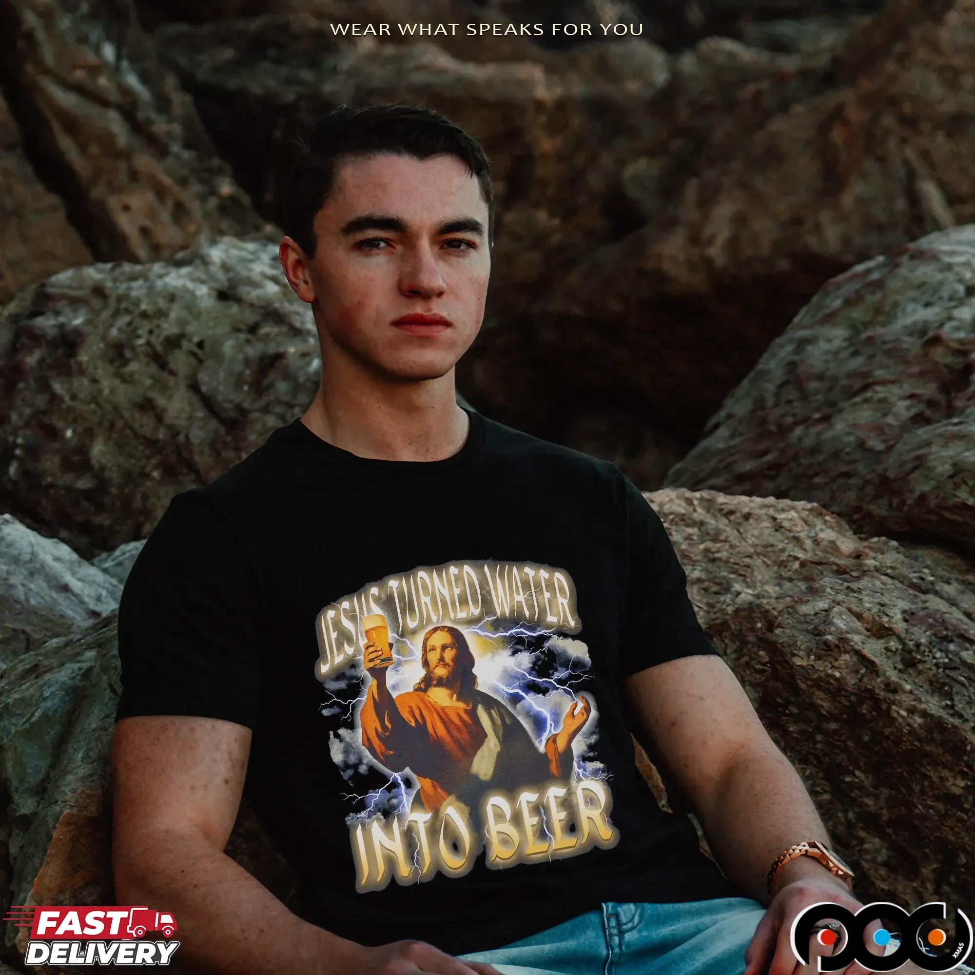 Jesus Turned Water Into Beer Vintage Bootleg T Shirt