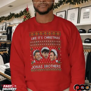 Jobros Like It's Christmas Ugly Christmas Jonas Brother Boy Band T Shirt