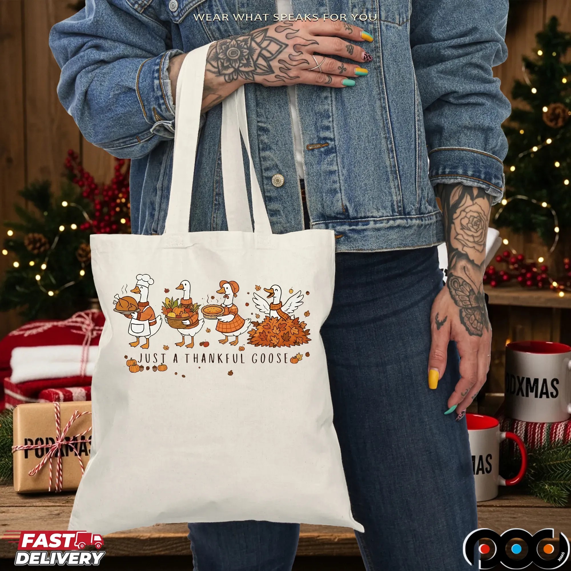 Just a Thankful Silly Goose Thanksgiving Goose Fall Season T Shirt