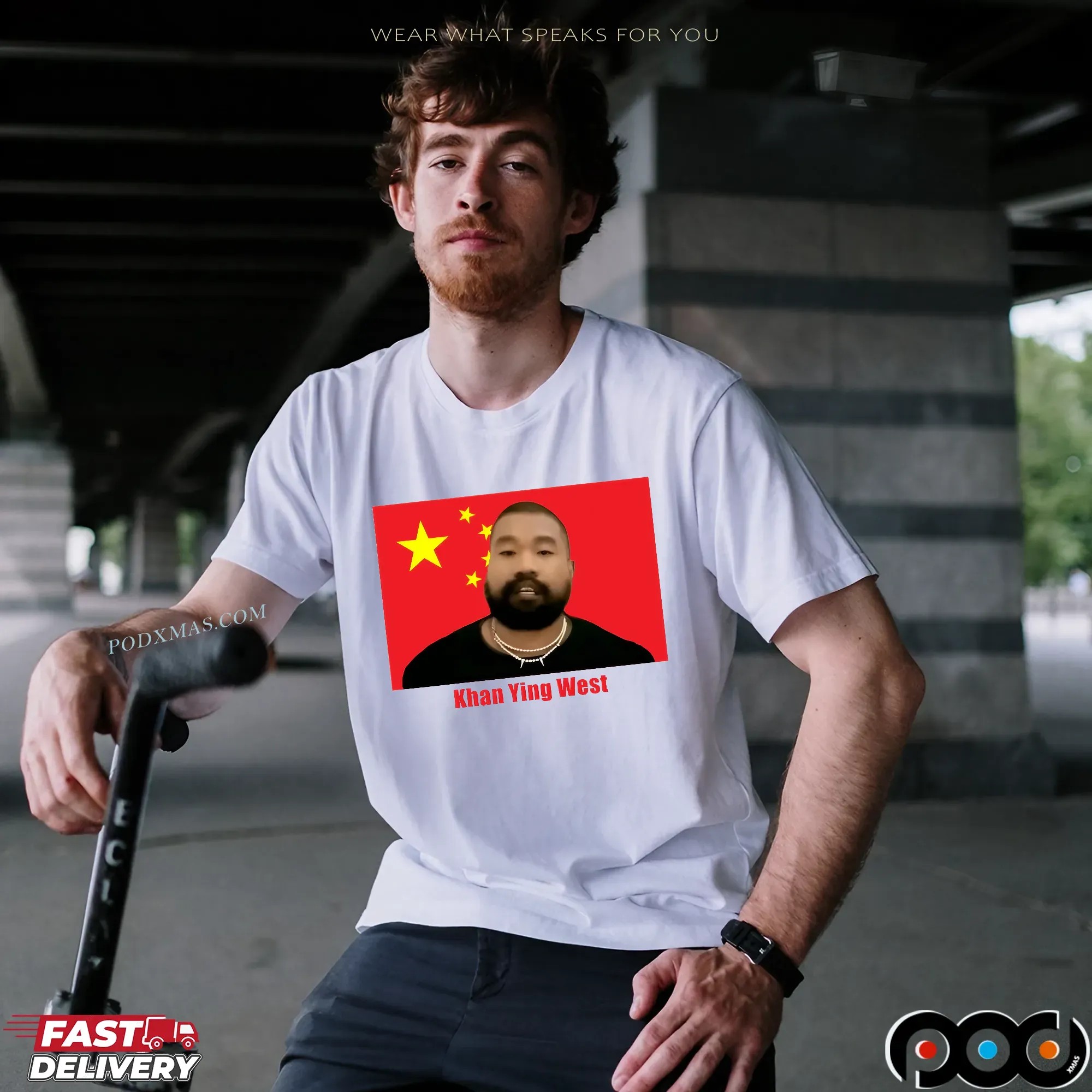 Khan Ying West China Flag T Shirt