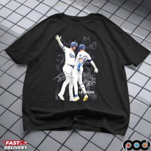 Kiké Hernandez And Gavin Lux LA Dodgers Signature T Shirt