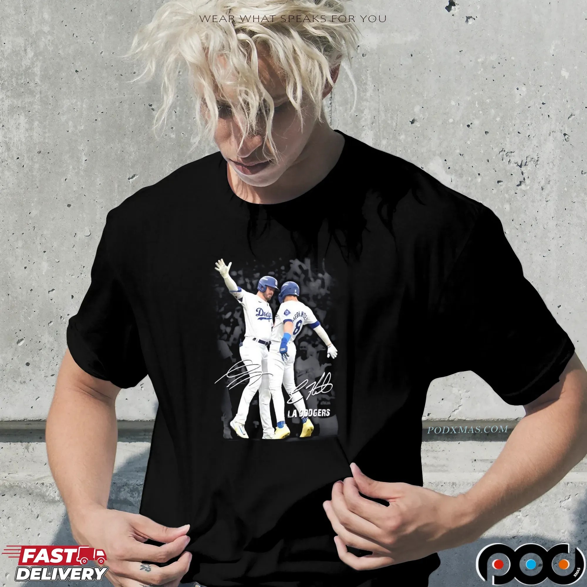 Kiké Hernandez And Gavin Lux LA Dodgers Signature T Shirt