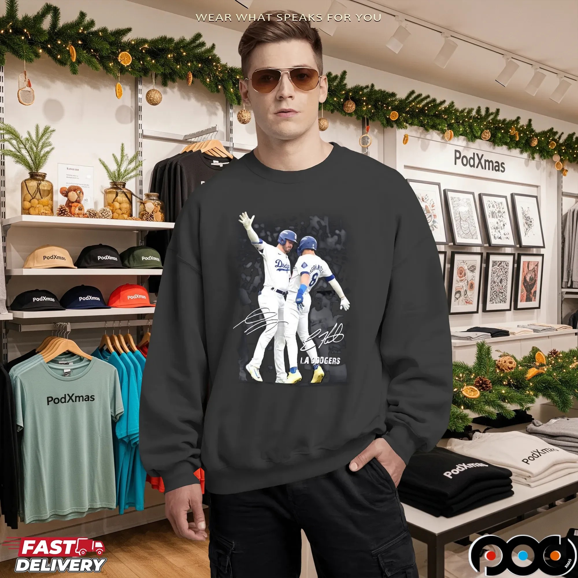 Kiké Hernandez And Gavin Lux LA Dodgers Signature T Shirt