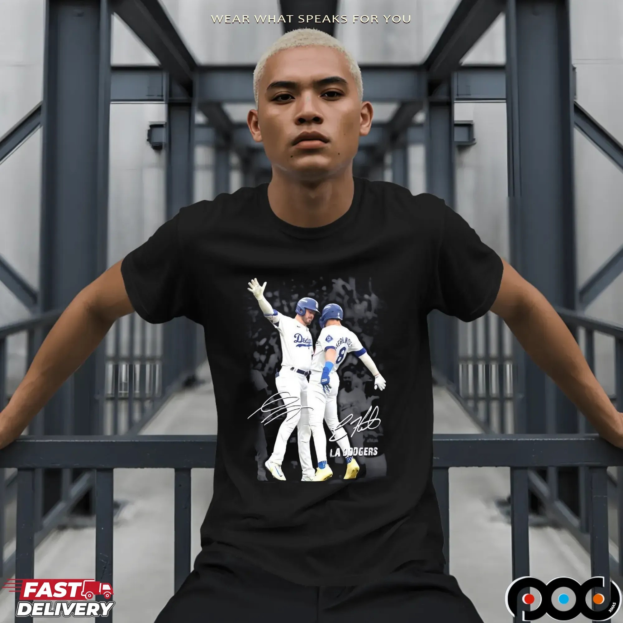 Kiké Hernandez And Gavin Lux LA Dodgers Signature T Shirt