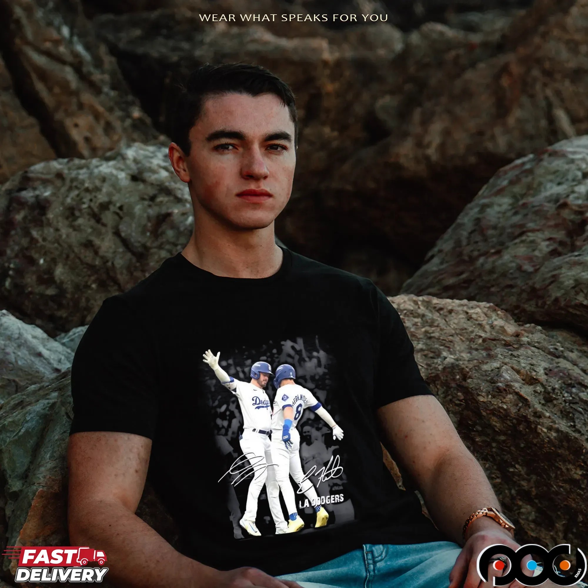 Kiké Hernandez And Gavin Lux LA Dodgers Signature T Shirt
