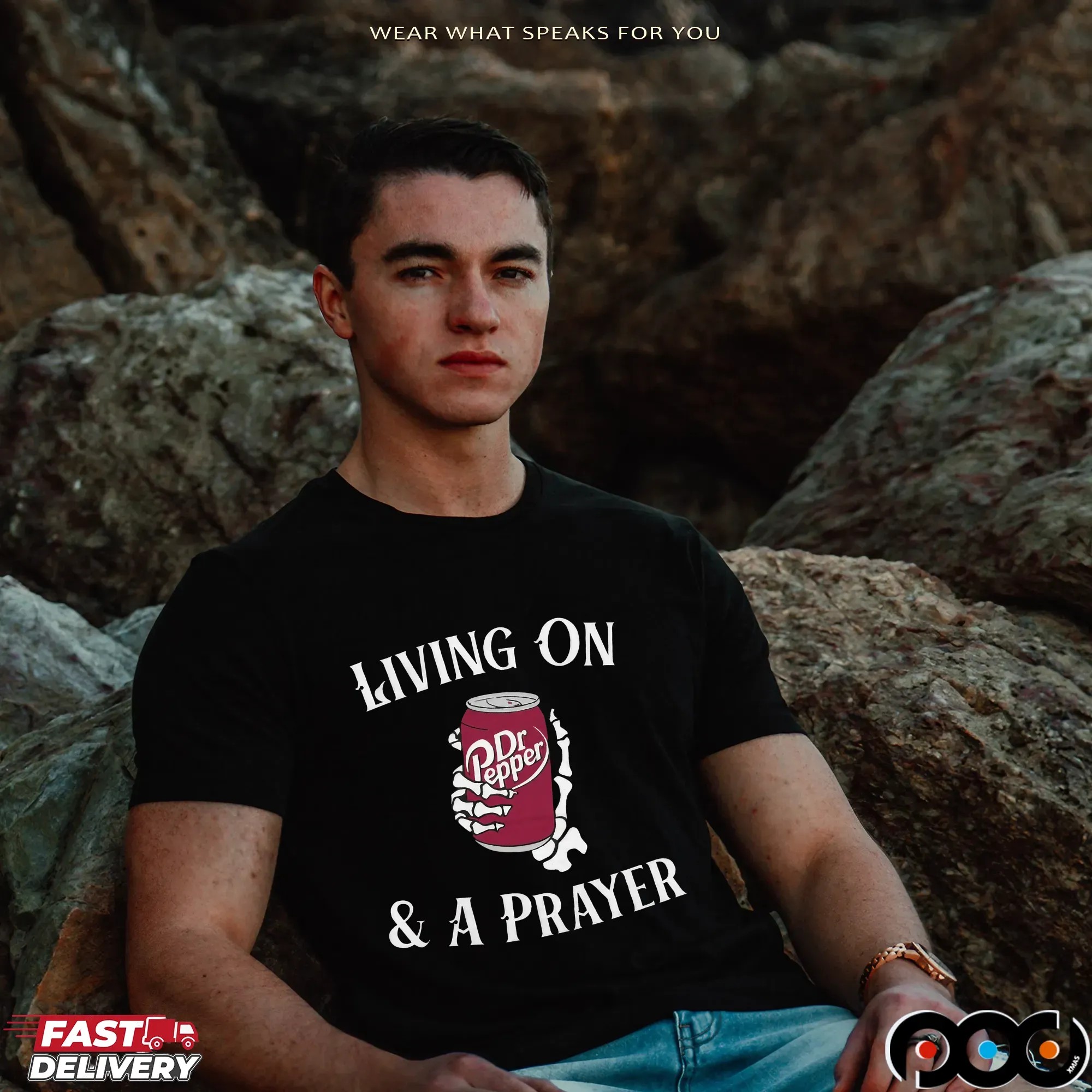 Living On Dr Pepper And A Prayer Skeleton Soda Lover T Shirt