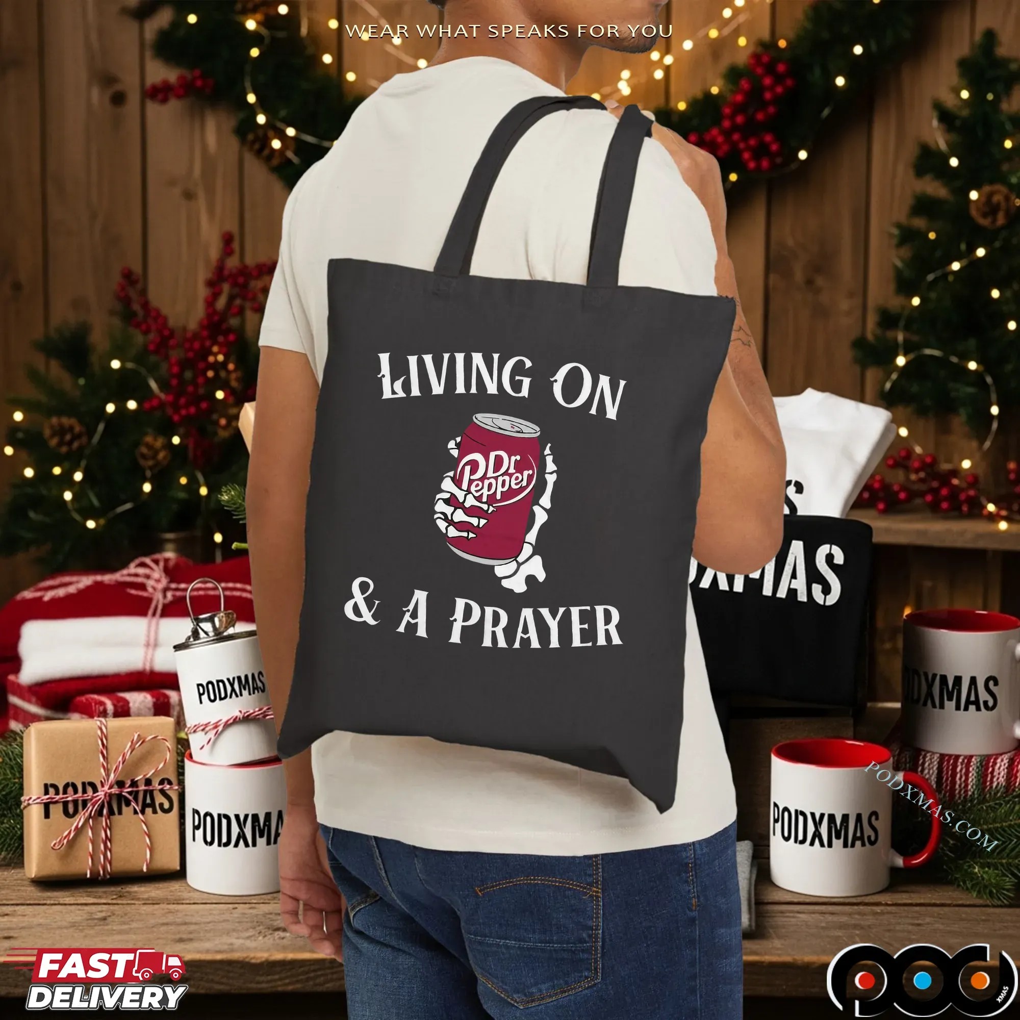 Living On Dr Pepper And A Prayer Skeleton Soda Lover T Shirt