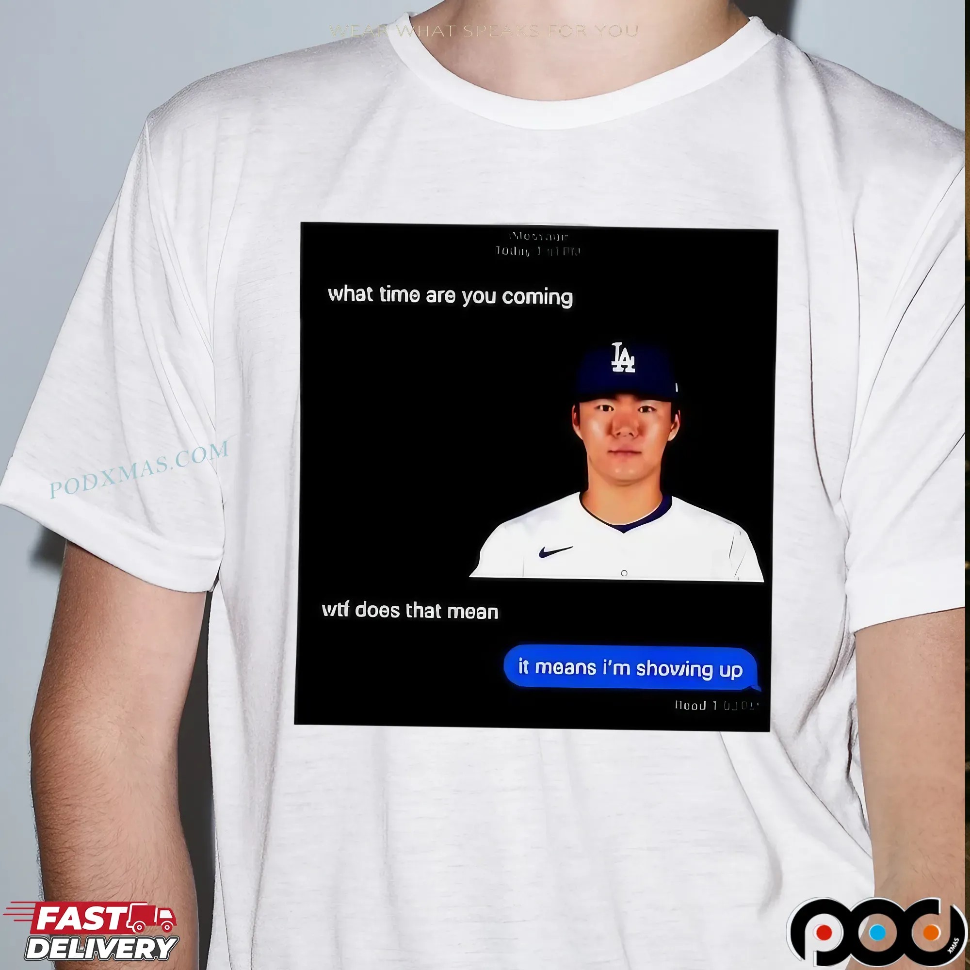 Los Angeles Dodgers Yoshinobu Yamamoto What Time Are You Coming T Shirt