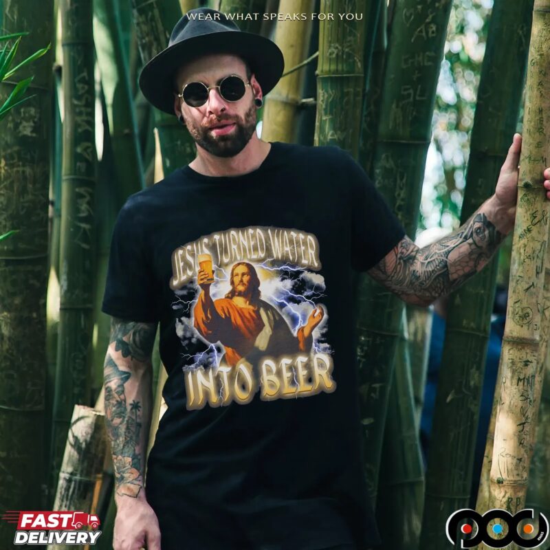 Jesus Turned Water Into Beer Vintage Bootleg T Shirt