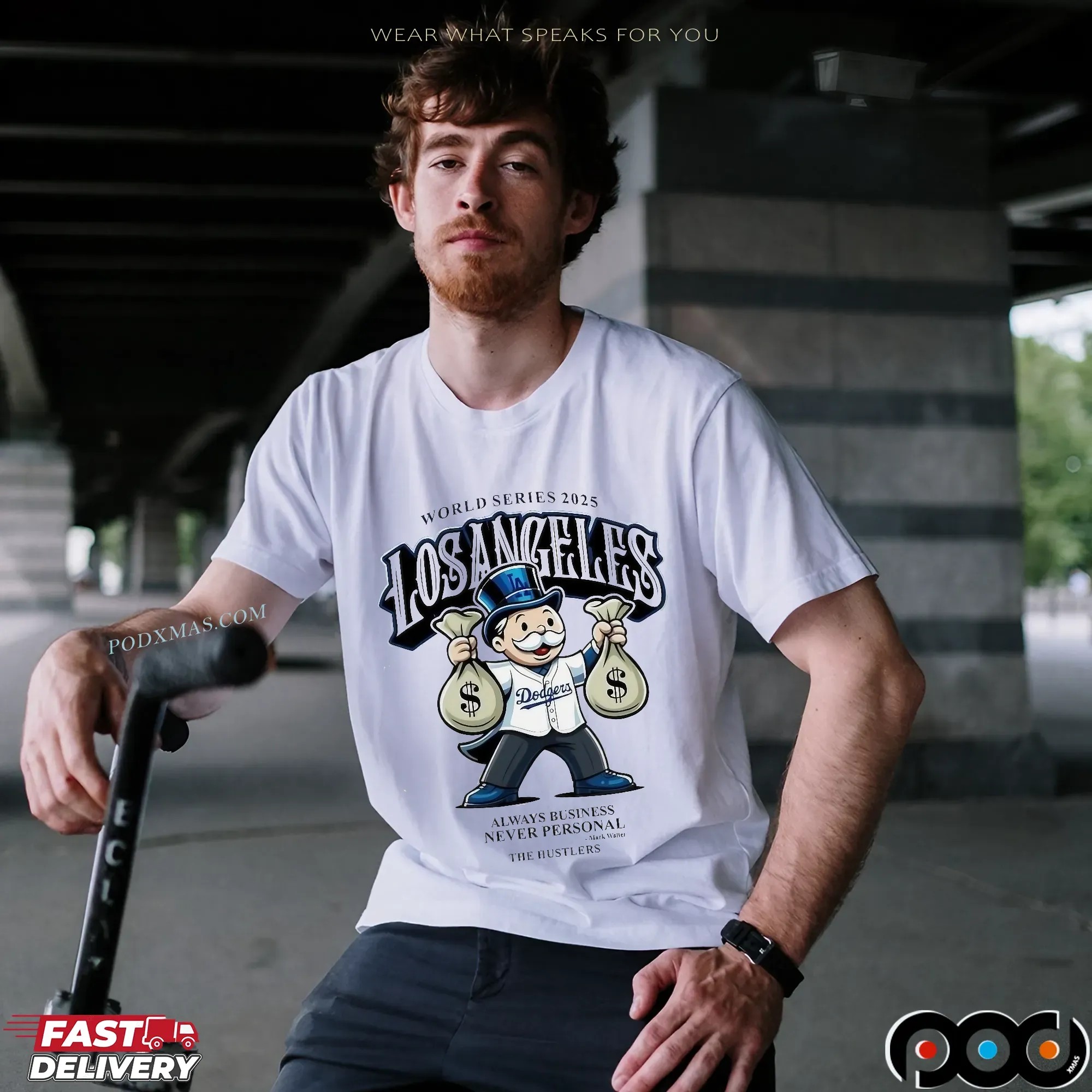 Mark Walter The Hustlers World Series 2025 Los Angeles Dodgers Always Business Never Personal T Shirt