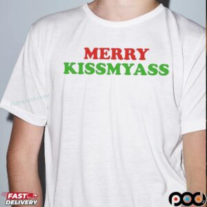 Merry Kissmyass Christmas Dark Meme T Shirt