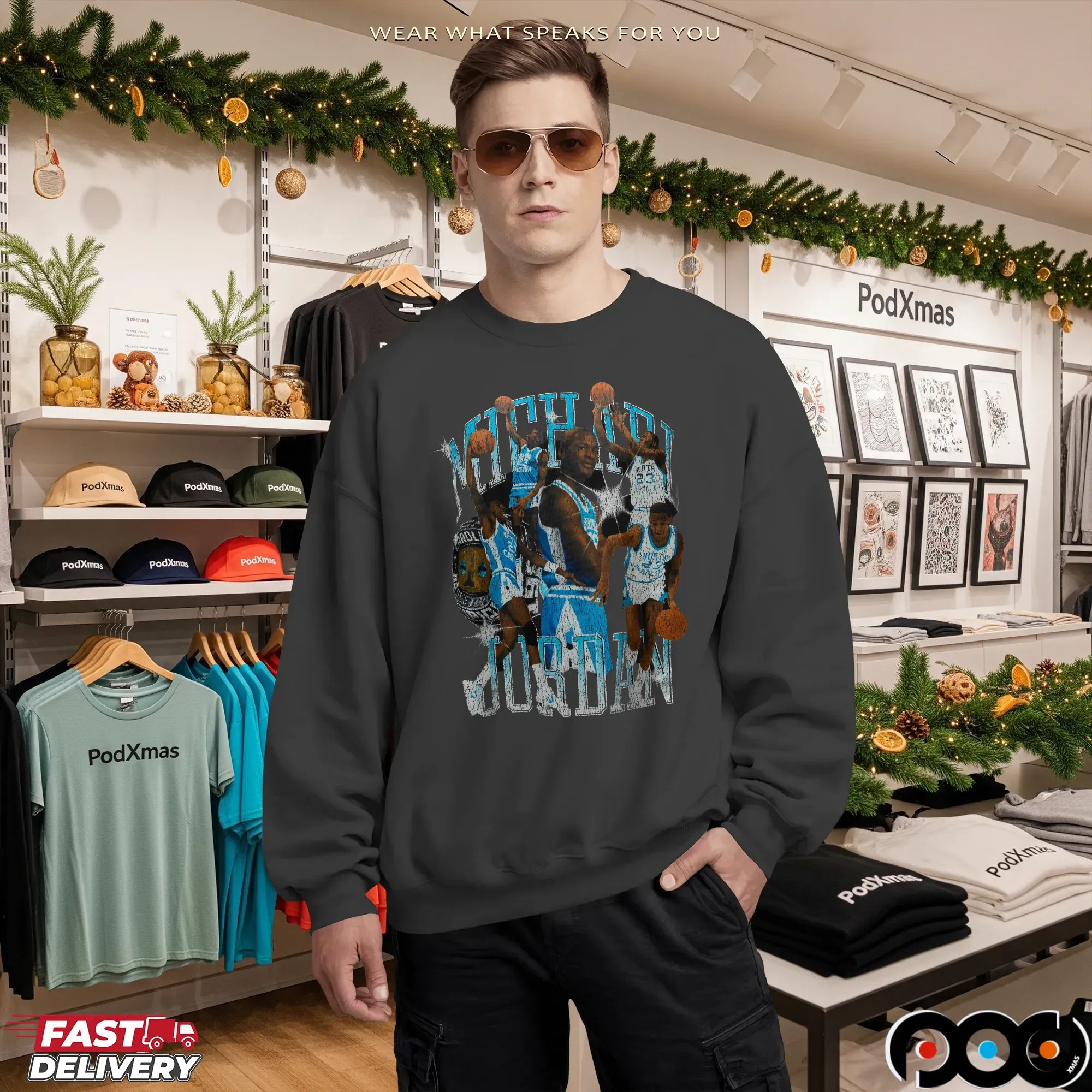 Michael Jordan Flight Graphic Bootleg T Shirt