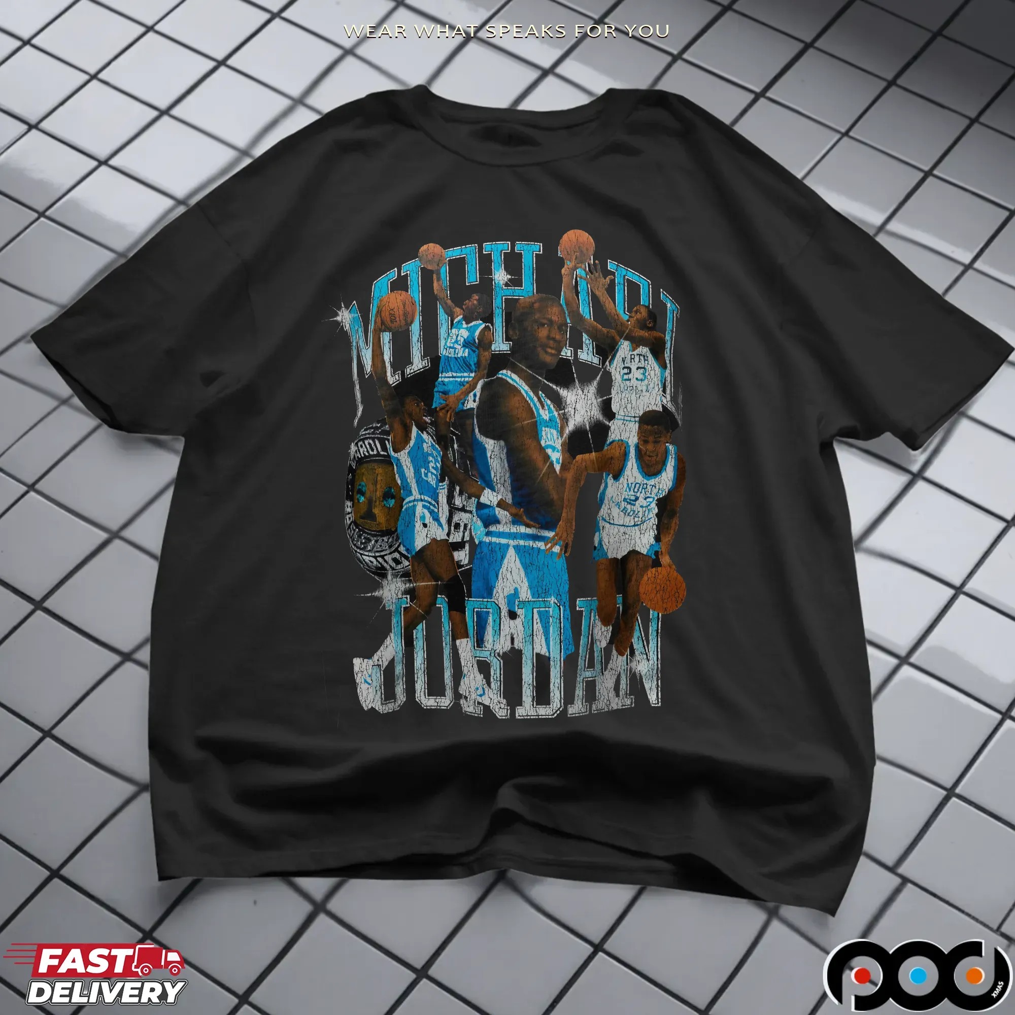 Michael Jordan Flight Graphic Bootleg T Shirt