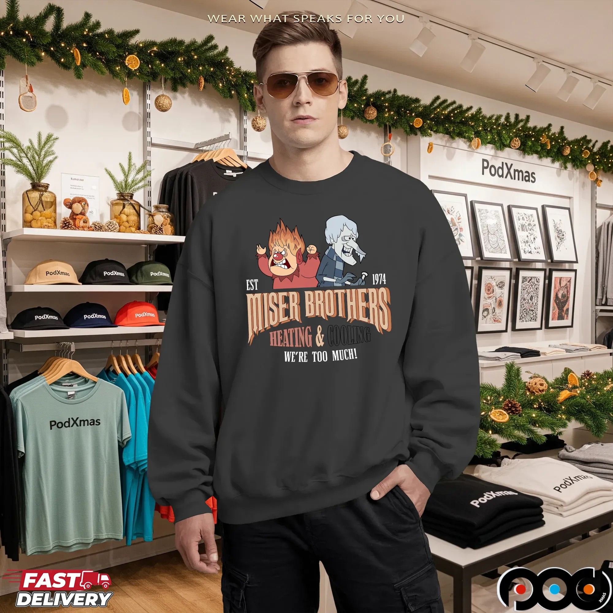 Miser Brothers Heating And Cooling Est 1974 We're Too Much T Shirt Miser Brothers Heating And Cooling Est 1974 We're Too Much T Shirt