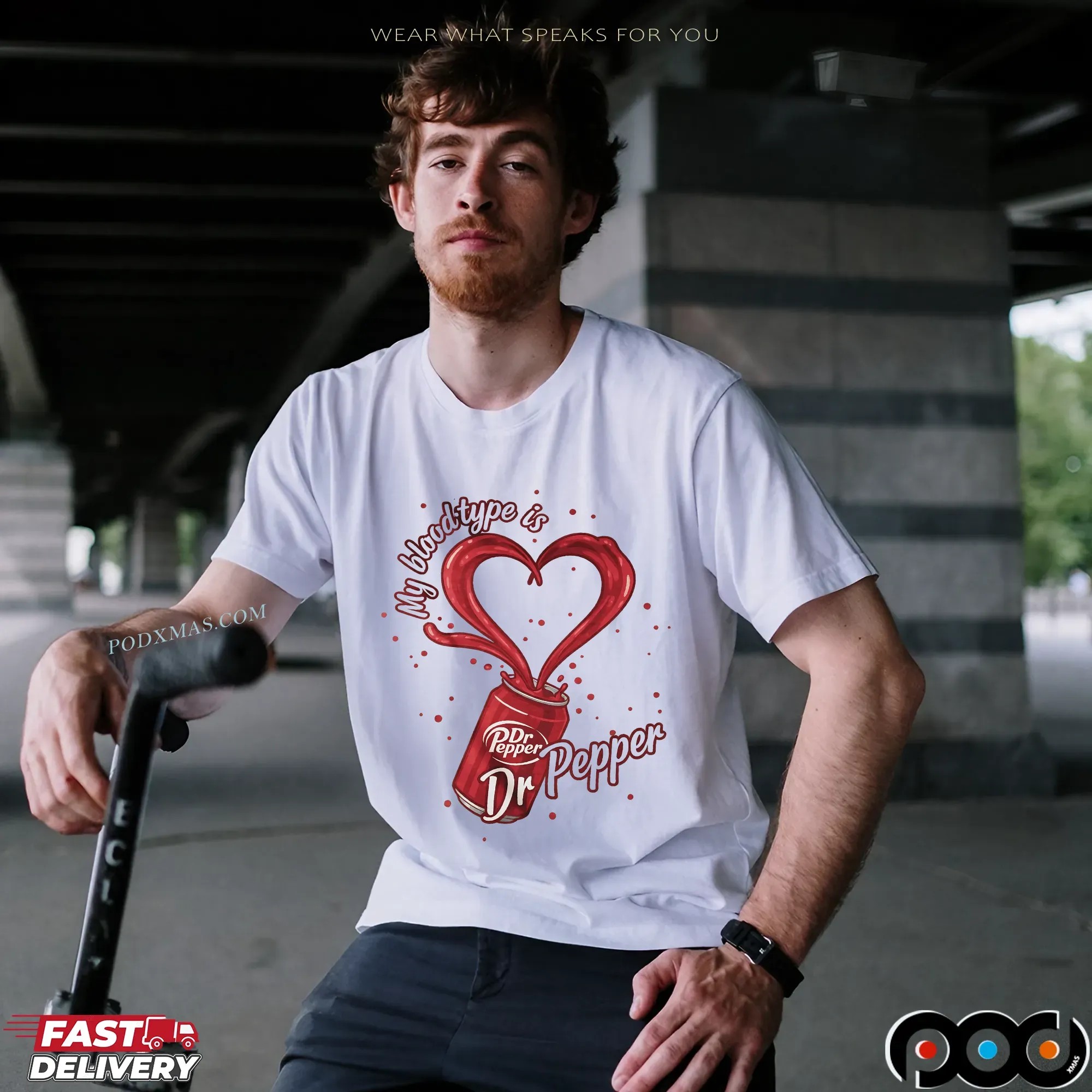My Blood Type Is Dr Pepper Heart T Shirt