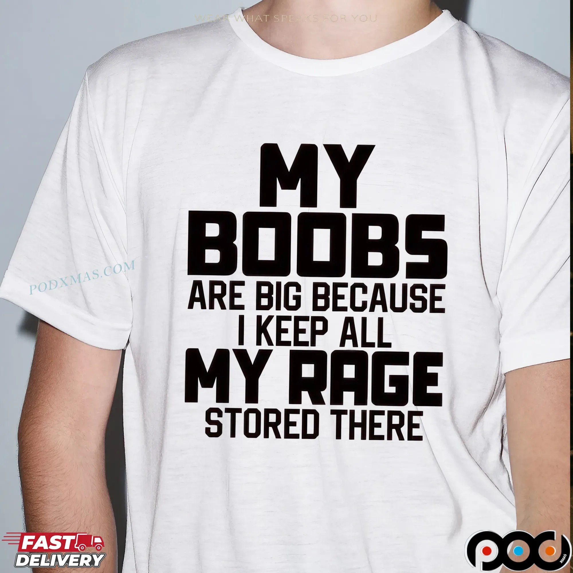 My Boobs Are Big Because I Keep All My Rage Stored There T Shirt