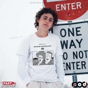 Never Hungover Again Rainey Street Cartoon Barcode T Shirt