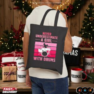 Never Underestimate A Girl With Drums Vintage T Shirt