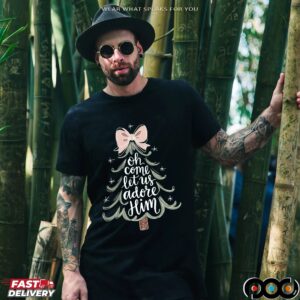 Oh Come Let Us Adore Him Religious Christmas T Shirt